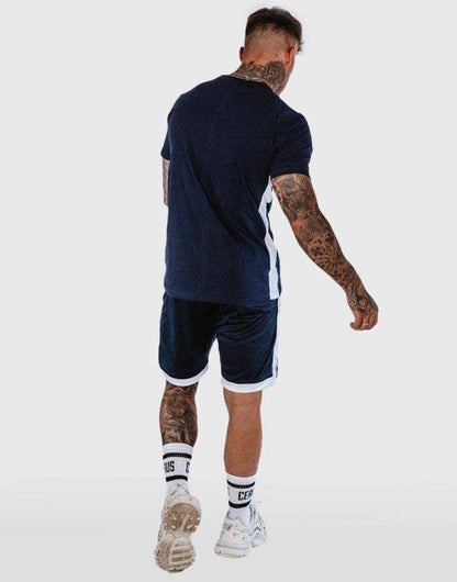 Cerus Navy Nero T-Shirt with White Stripe: M