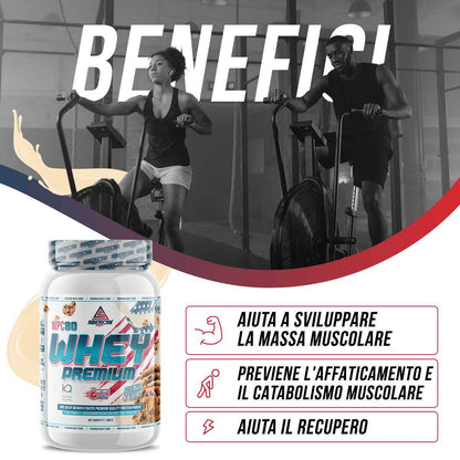 American Supplement | Premium Whey Protein WPC80 900 g: White choco with waffle