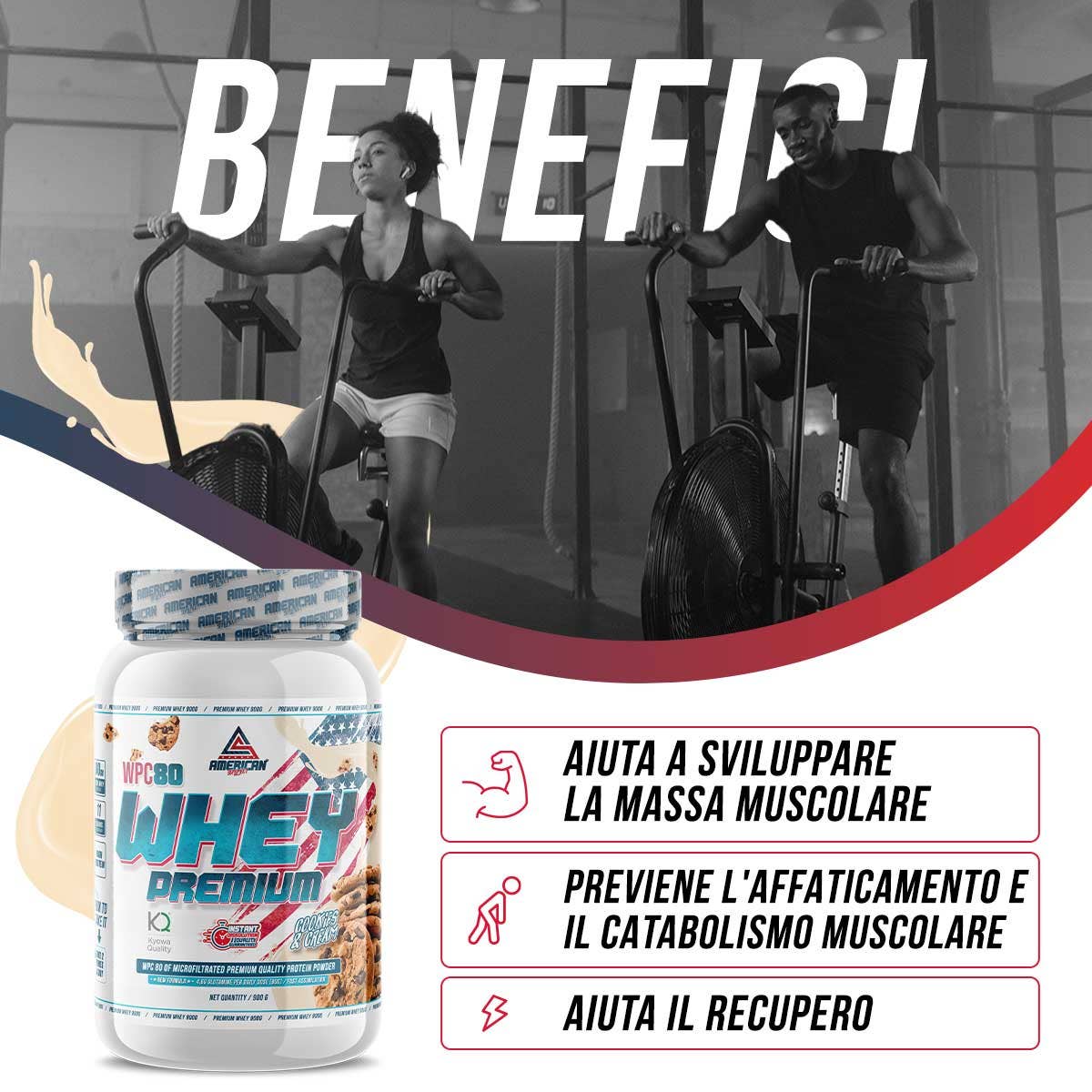 American Supplement | Premium Whey Protein WPC80 900 g: Vanilla