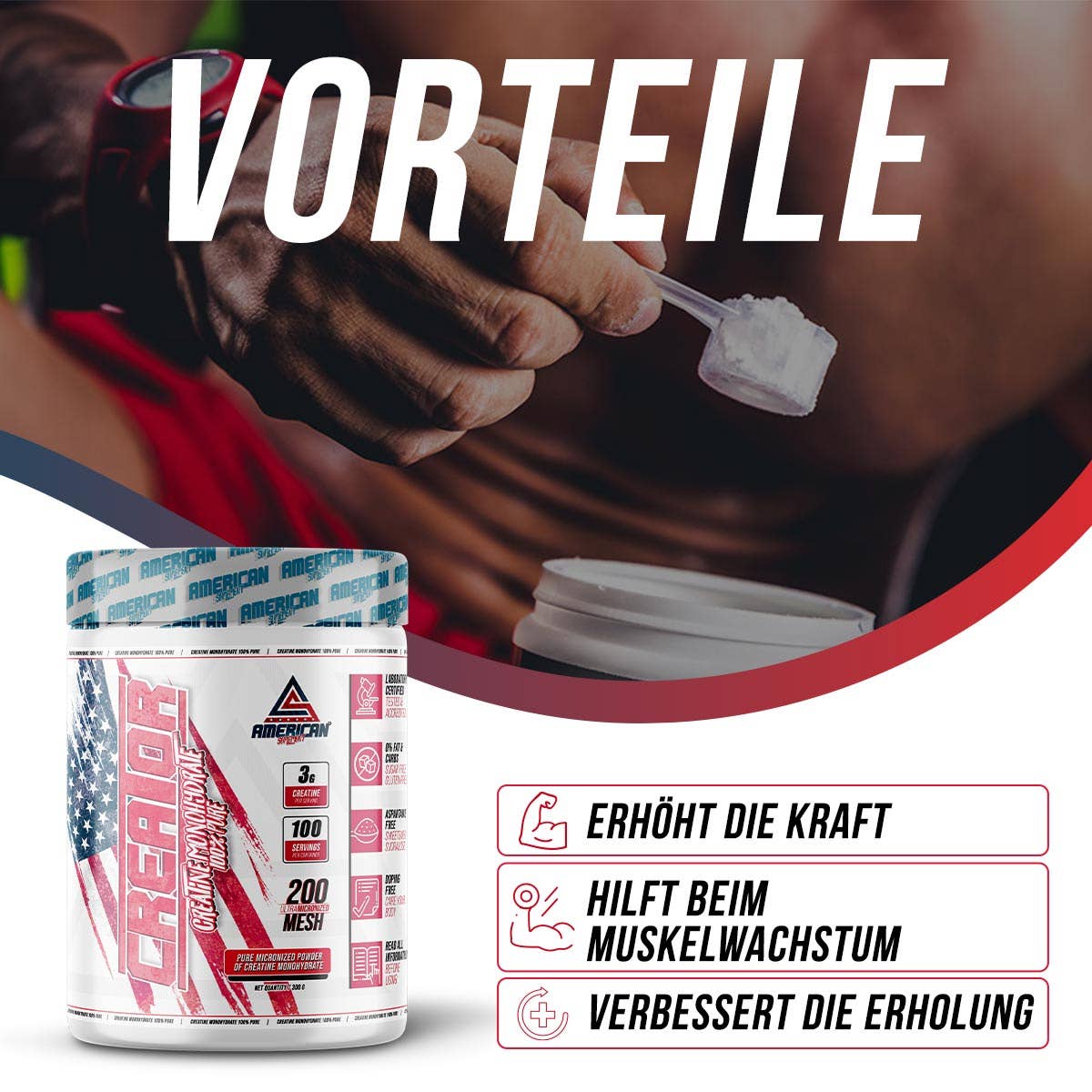 American Supplement | Creator 100% Creatine Monohydrate 300 g
