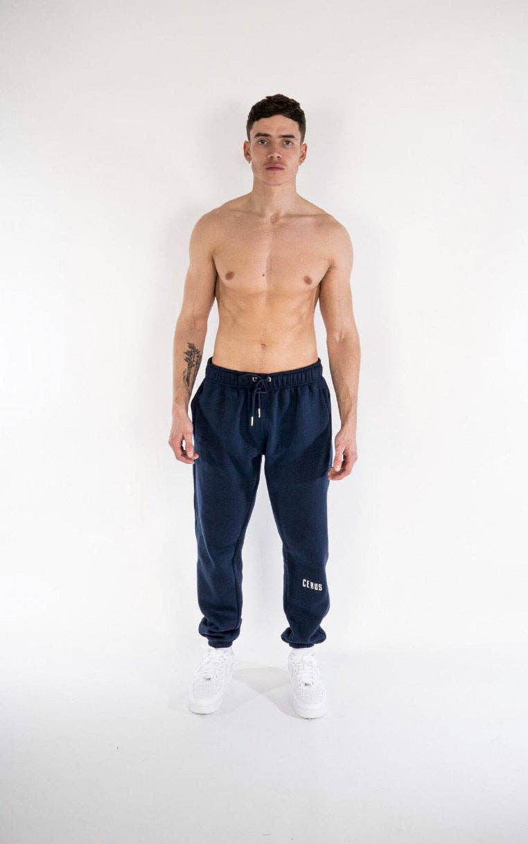 Cerus Navy Slim Fit Legacy Sweatpants: M