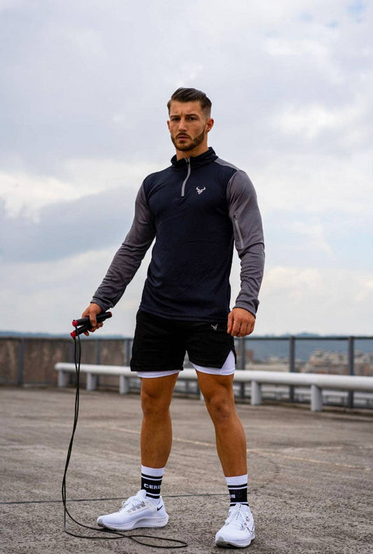 Cerus Black Quantum 2-in-1 Shorts: M