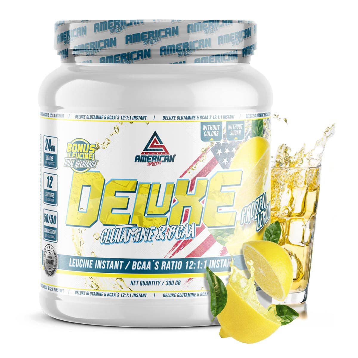 American Supplement Bcaa's s Deluxe Glutaminom 300 g: Citrón