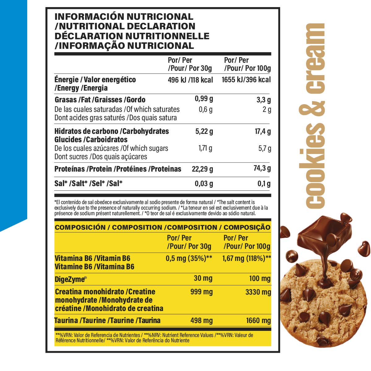 American Supplement | 100% Whey Protein BlueKing 2kg: Cookies