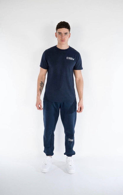 Cerus Navy Slim Fit Legacy Sweatpants: M