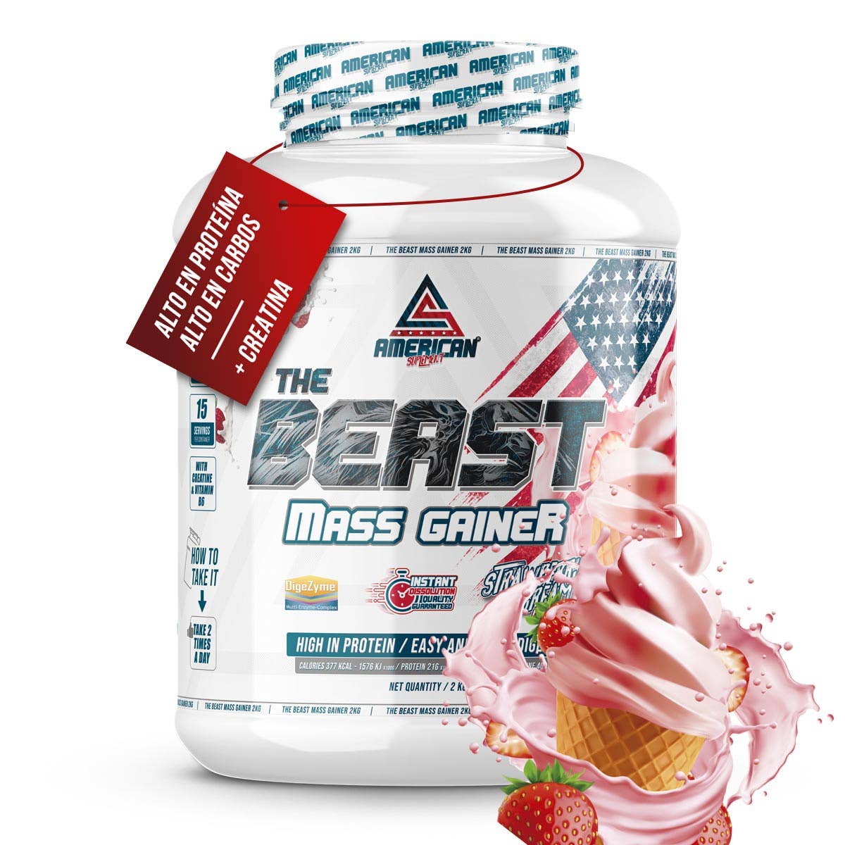 American Supplement | The Beast Mass Gainer 2 kg: Cookies