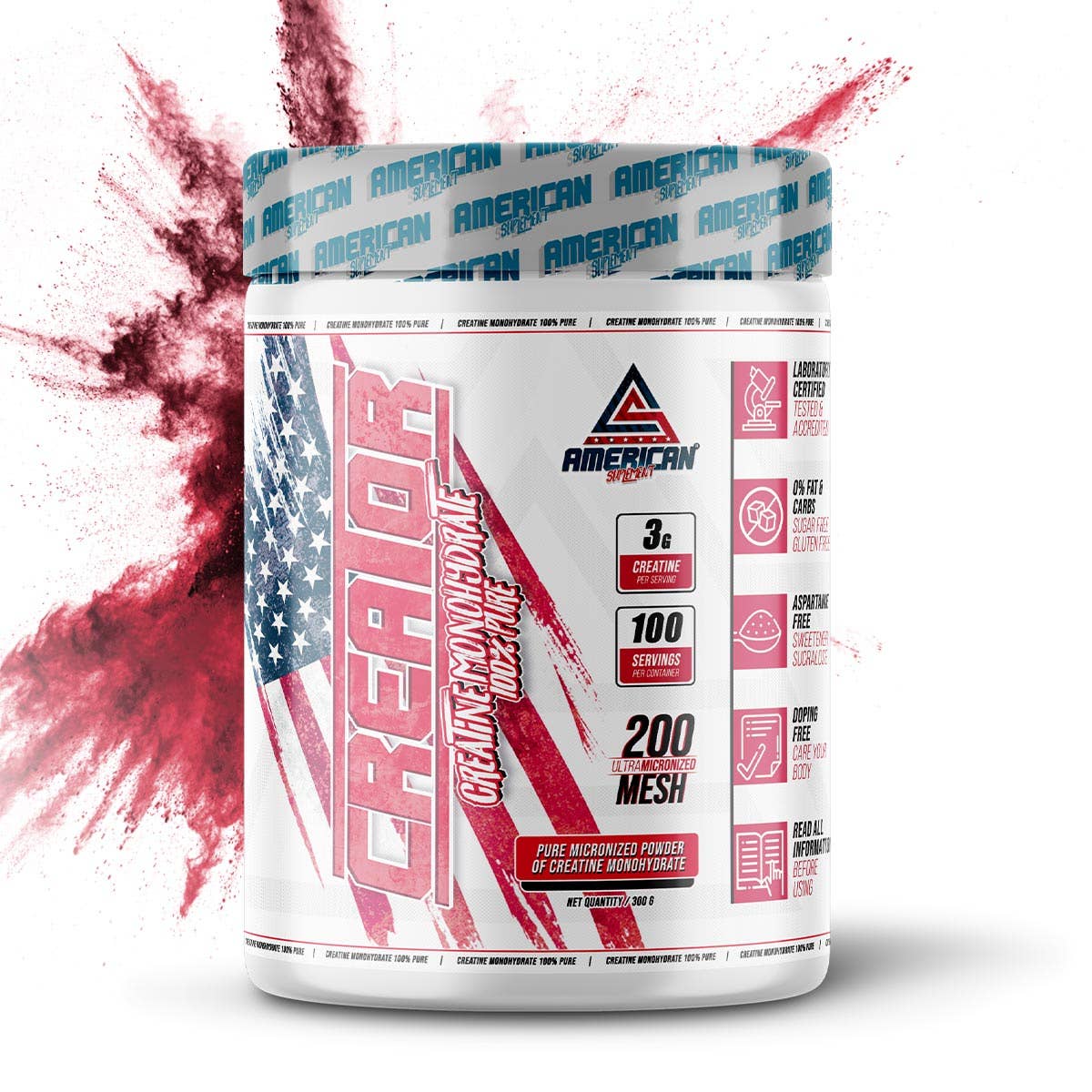 American Supplement Creator 100% kreatín monohydrát 300 g
