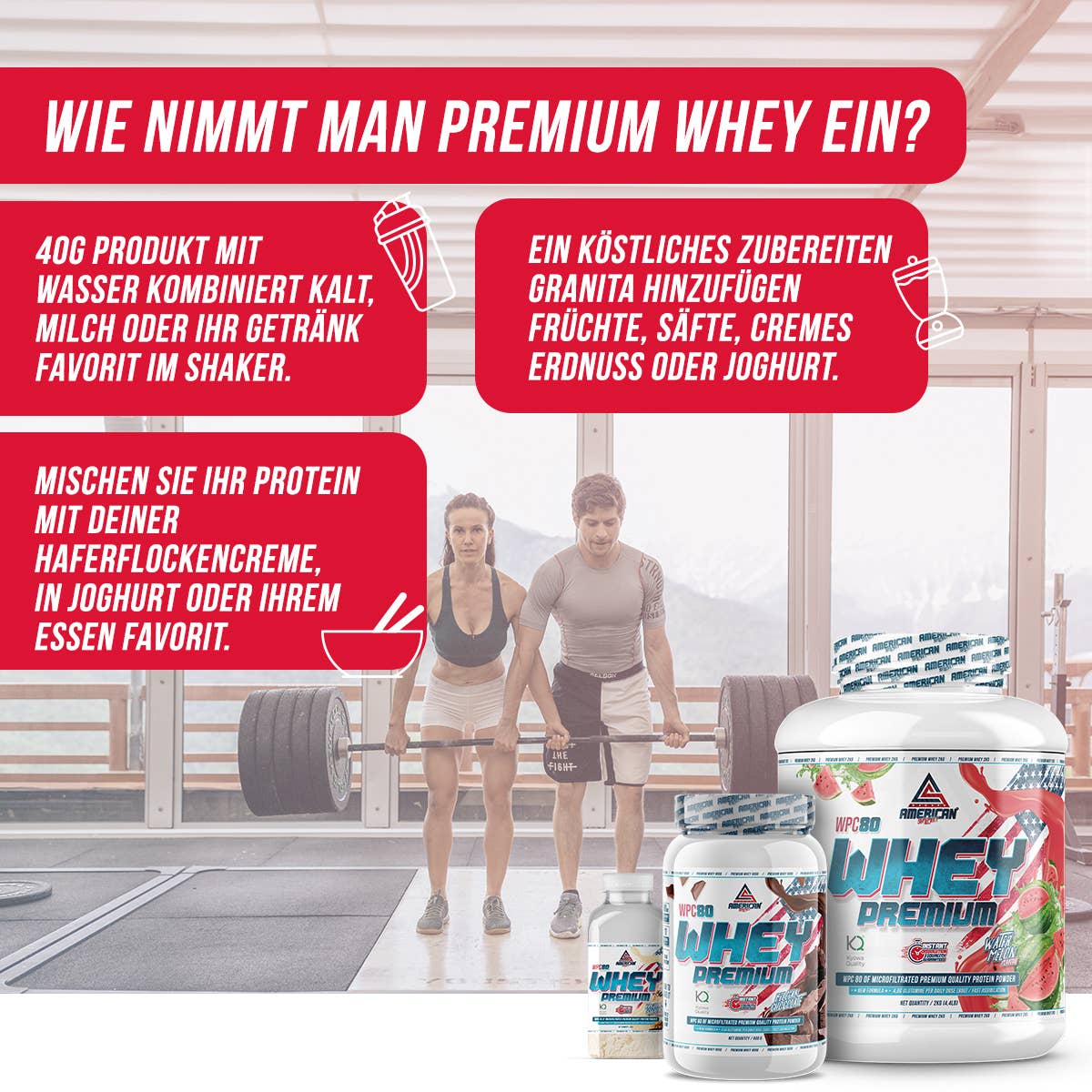 American Supplement | Prémiový syrovátkový protein WPC80 2 kg: Vanilka