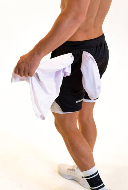 Cerus Black Quantum 2-in-1 Shorts: M