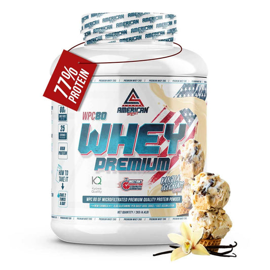 American Supplement | Premium Whey Protein WPC80 2 kg: Vanilla