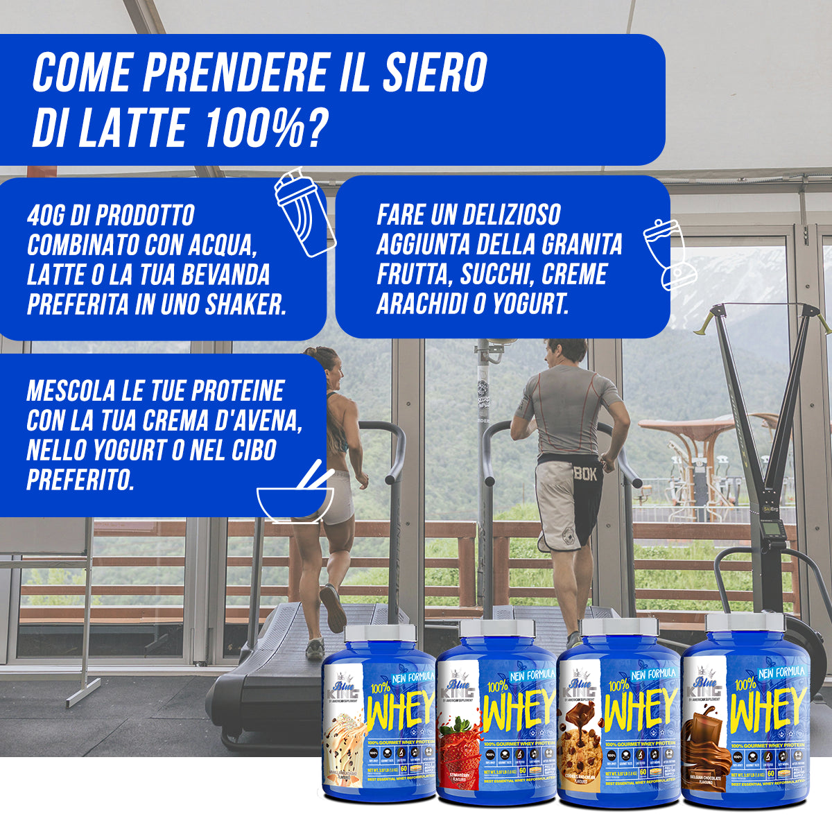 American Supplement | 100% Whey Protein BlueKing 2kg: Vanilla