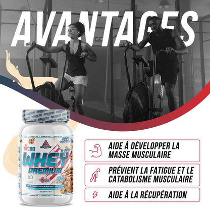 American Supplement | Premium Whey Protein WPC80 900 g: White choco with waffle