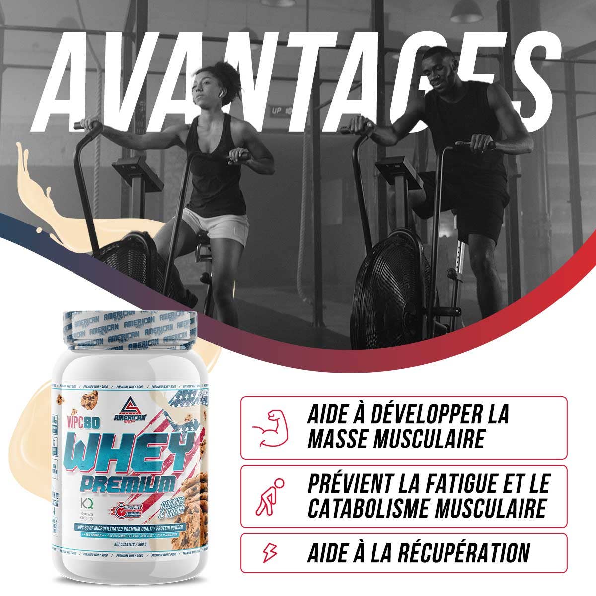 American Supplement | Premium Whey Protein WPC80 900 g: Cookies