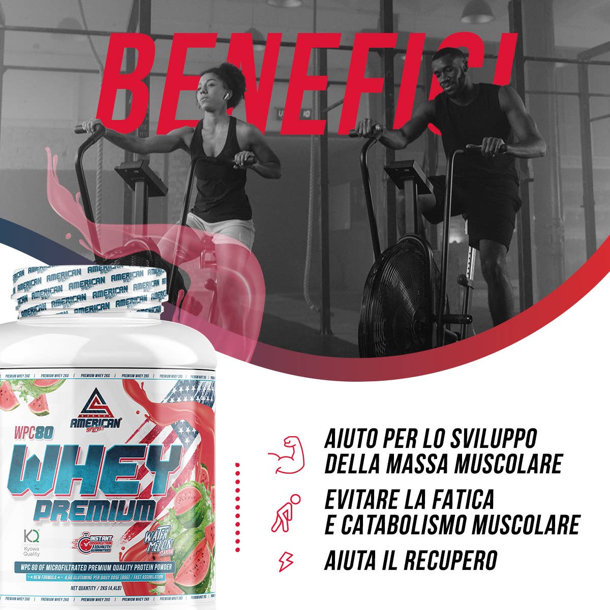 American Supplement | Premium Whey Protein WPC80 2 kg: BlackCookies OREO